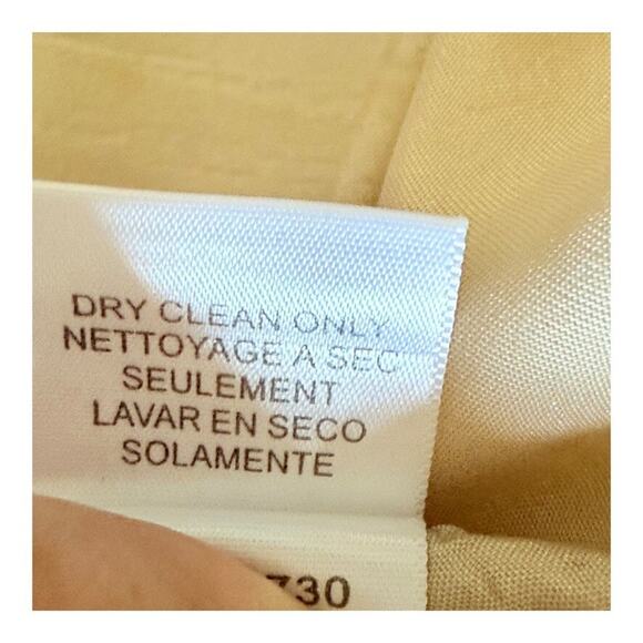 BCBGMAXAZRIA Floral Embroidered Flared A-Line Skirt Tan Neutral 100% Cotton L - Picture 13 of 13